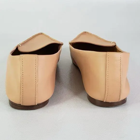 J. Crew Leather Edie Loafers Pointed Tow Beige Women's Size 7 - Picture 3 of 8